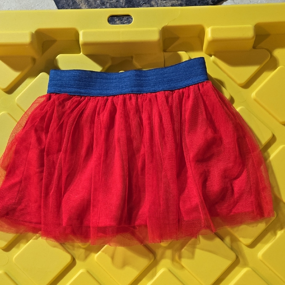 Disney Red Skirt with Blue Waistband